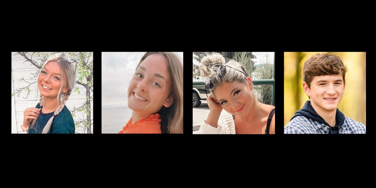 johnwebbtv's tweet photo. It’s hard to comprehend that it’s been one year since four beautiful friends left us. 

They were lights on campus and their absence continues to shine a light on the Vandal family.

We remember Ethan Chapin, Xana Kernodle, Kaylee Goncalves and Madison Mogen. 

#VandalStrong https://t.co/mAzS6lvthC