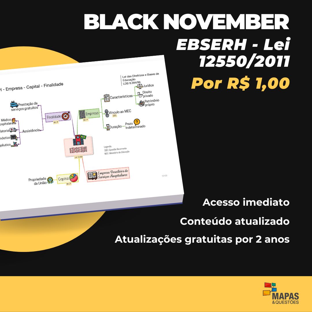 🌟 Aproveite a promoção exclusiva do Black November Mapas e Questões! Prepare-se de forma eficiente e conquiste a sua vaga dos sonhos.

🔥 Desconto imperdível: EBSERH POR 1 REAL

Não perca tempo! 🕒 Transforme seus estudos, otimize seu tempo e trilhe o caminho para o sucesso. 🏆