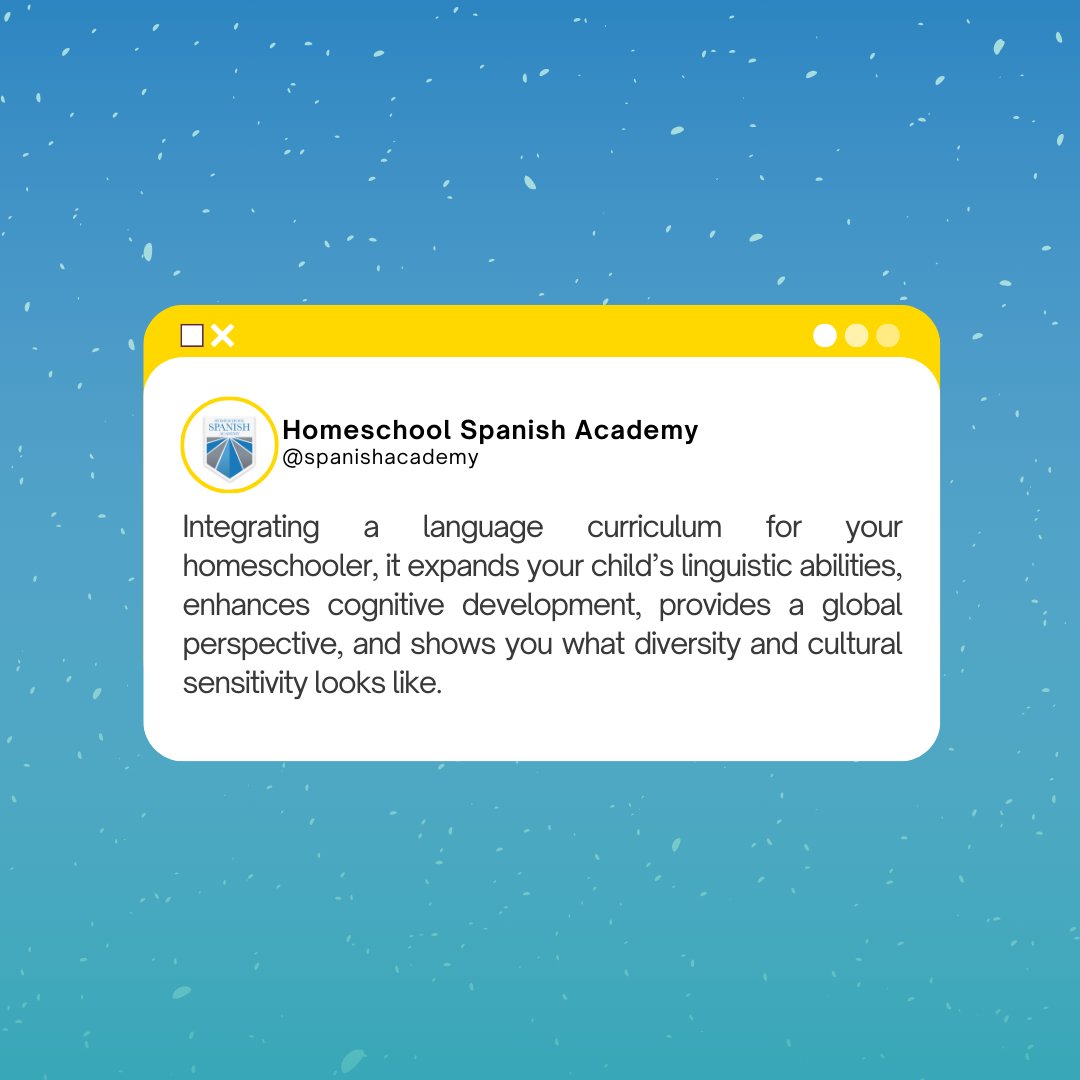 hsaonline's tweet image. In the world of homeschooling, there are countless opportunities to create a rich, diverse, and immersive curriculum tailored to your child’s needs and interests. 
Let’s embark on this adventure full of challenges and rewards! #spanishlearner #onlinespanishlessons #homeschooling