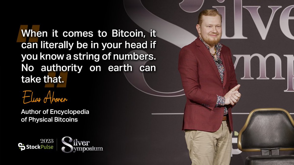 When it comes to Bitcoin, it can literally be in your head if you know a string of numbers. - Elias Ahonen, Author of Encyclopedia of Physical Bitcoins

Watch the full video here 👉 youtu.be/e_fh-Bxrp1k 

#SilverSymposium #Bitcoin #CryptoCurrency #BitcoinMining #blockchain