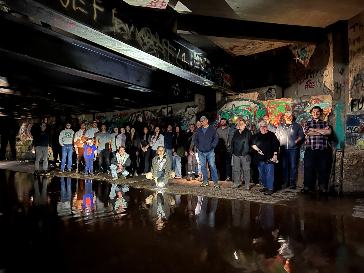 Saturday, students & faculty from the Art Department & the Engineering program joined forces to clean Jordan Creek downtown. After the cleanup, they toured Jordan Creek Underground & celebrated @MothersBrewing. Thanks to @HDR_Inc & Mother’s for sponsoring the event! @CNASatMSU