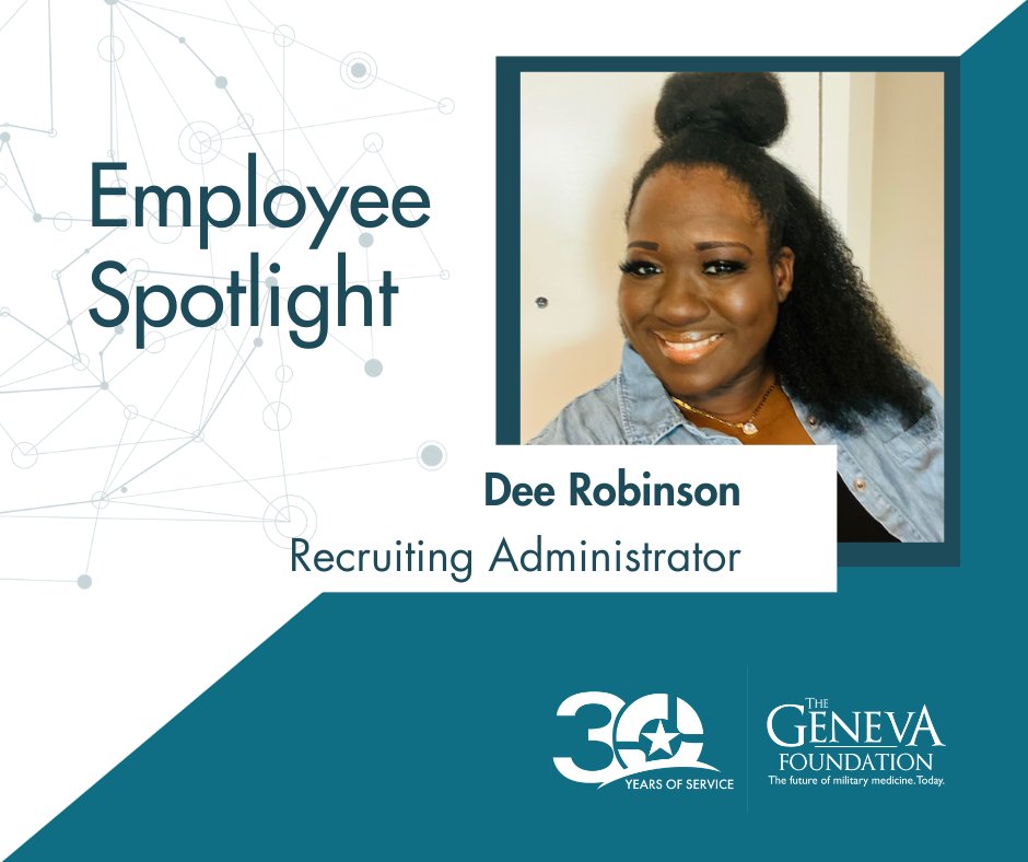 genevaUSA's tweet image. We want to start off our week by shining a light on our amazing team, who directly impact this organization's success. Today, we want to highlight Recruiting Administrator Dee Robinson. Read more about Dee below. 👇

bit.ly/47bSMzt

#MilMed #TeamGeneva #30YearsOfService