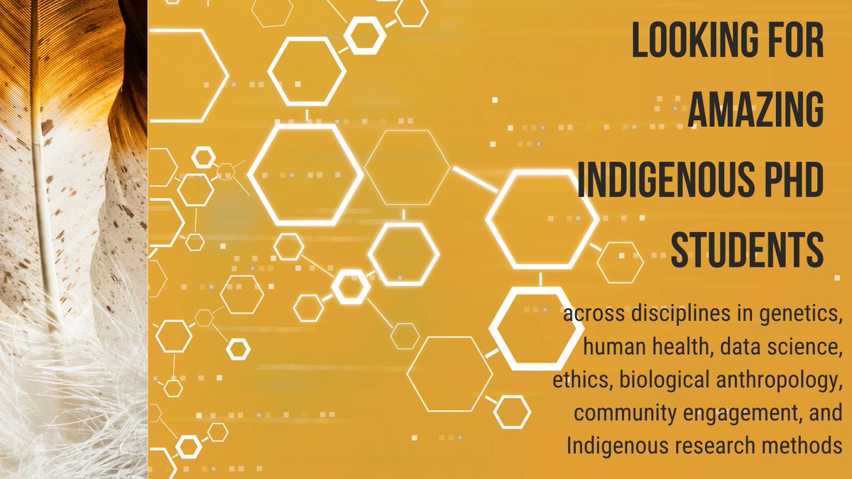 Yá'át'ééh! The Tsosie Lab for Indigenous Genomic Data Equity and Justice @ASU is looking for #Indigenous PhD mentees in the areas of genetics, human health, data science, ethics. Degree programs across @asuSOLS and @ASUSST. Deadline Dec 1st. DM or email: search.asu.edu/profile/535281