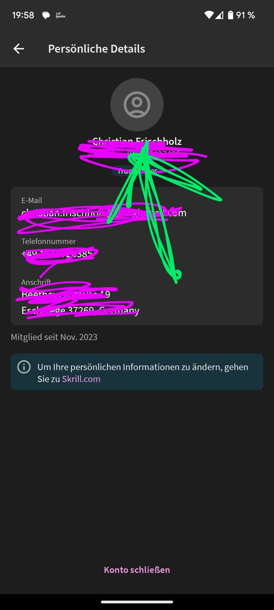 Frischifrisch's tweet photo. @skrill 
Hallöchen 👋
Ich würde gerne das Bild meines Avatars ändern, wann kommt die Option dafür?
(Übrigens steht auch nichts in der Hilfe. Von eurem Bot fange ich lieber nicht erst an, nicht böse gemeint, das Ding ist zurzeit komplett unbrauchbar ┐⁠(⁠￣⁠ヘ⁠￣⁠)⁠┌) https://t.co/MR0pzFLd4m