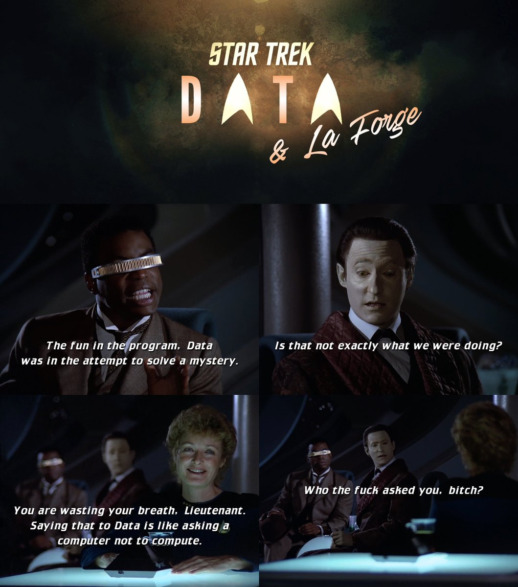 STDeltaShift's tweet photo. A follower got this meme autographed by
@BrentSpiner and @levarburton and Brent had an addition for the end of the last panel. I do enjoy a good collab, so in it went! #StarTrek #DataandLaForge https://t.co/Irlee1afrq