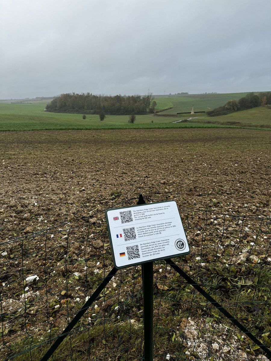 We have installed 6 sign posts in readiness for our interactive guided tour of the craters. The QR codes will link you to a series of short clips giving historical information of the site and surrounding areas. The clips are currently in production in French, German & English