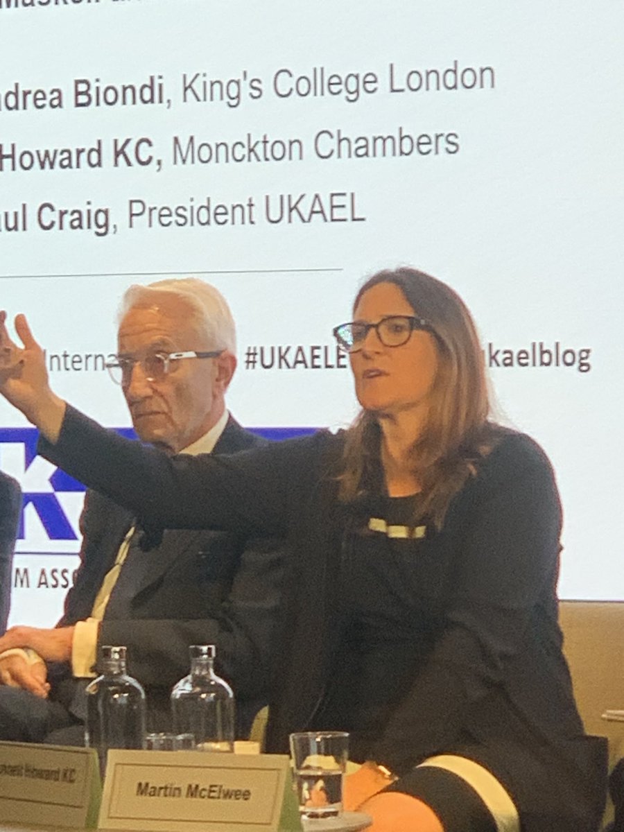 There is need to expand beyond local laws and understudy international frameworks such as WTO, OECD and EU as this is critical for our legal system. 

~Anneli Howard KC, Monckton Chambers 
#UKAEL #UKAELEvents #EULaw #London