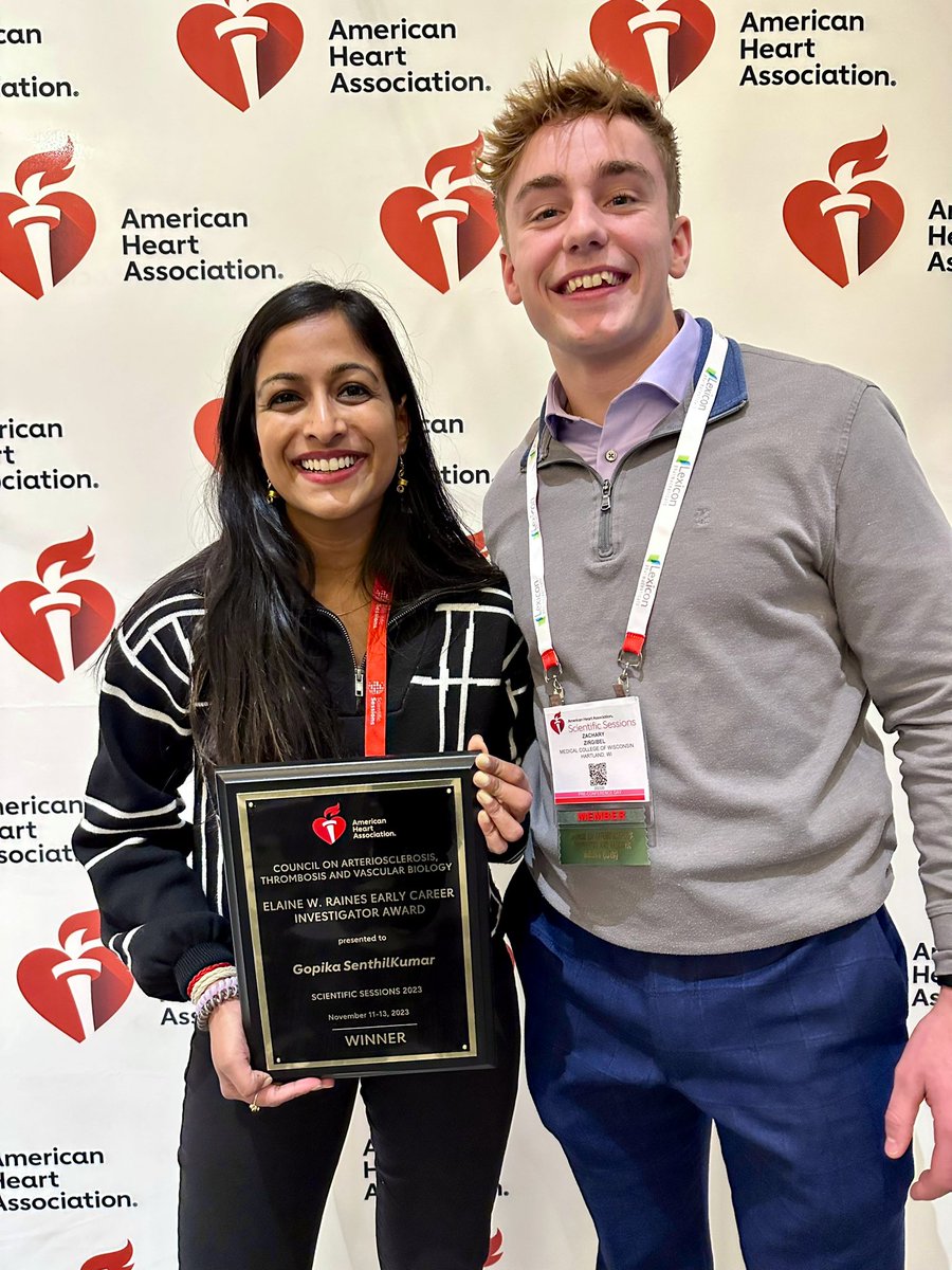 Gopika SenthilKumar, PhD (@gogo_gopss) on Twitter photo Beyond grateful (and a dream come true!!🥹🤩) to be selected as the winner of the #AHA23 Elaine W. Raines Early Career Investigator Award! Thank you <a href="/ATVBEarlyCareer/">ATVB Early Career Committee</a> committee and <a href="/LabFreed/">Julie Freed Lab</a>!! <a href="/MCWPhysiology/">MCW Department of Physiology</a> <a href="/CVCatMCW/">MCW_CardioResearchCenter</a> <a href="/AHAScience/">AHA Science</a> <a href="/ATVBCouncil/">ATVB Council</a> <a href="/ztzirgibel/">Zachary Zirgibel</a> Beyond grateful (and a dream come true!!🥹🤩) to be selected as the winner of the #AHA23 Elaine W. Raines Early Career Investigator Award! Thank you <a href="/ATVBEarlyCareer/">ATVB Early Career Committee</a> committee and <a href="/LabFreed/">Julie Freed Lab</a>!! <a href="/MCWPhysiology/">MCW Department of Physiology</a> <a href="/CVCatMCW/">MCW_CardioResearchCenter</a> <a href="/AHAScience/">AHA Science</a> <a href="/ATVBCouncil/">ATVB Council</a> <a href="/ztzirgibel/">Zachary Zirgibel</a>