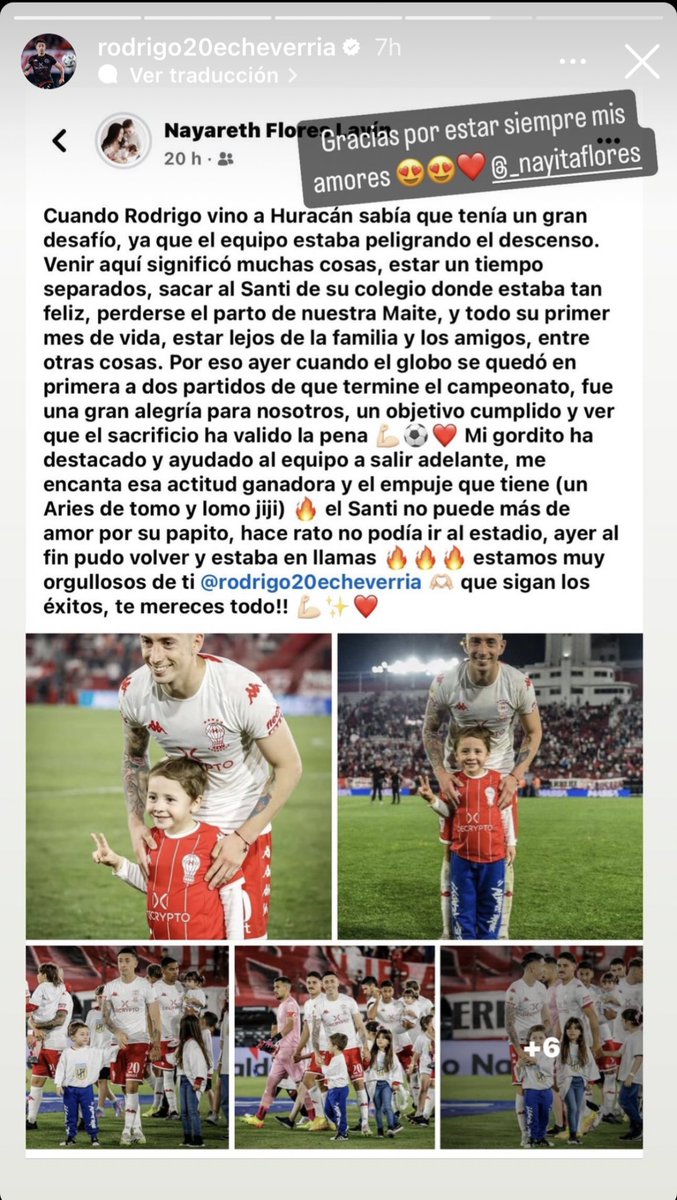 MartinPenacca's tweet photo. Esto escribió la esposa de Rodrigo Echeverría en sus redes sociales. 🥰🎈 https://t.co/dUR7cXnKry