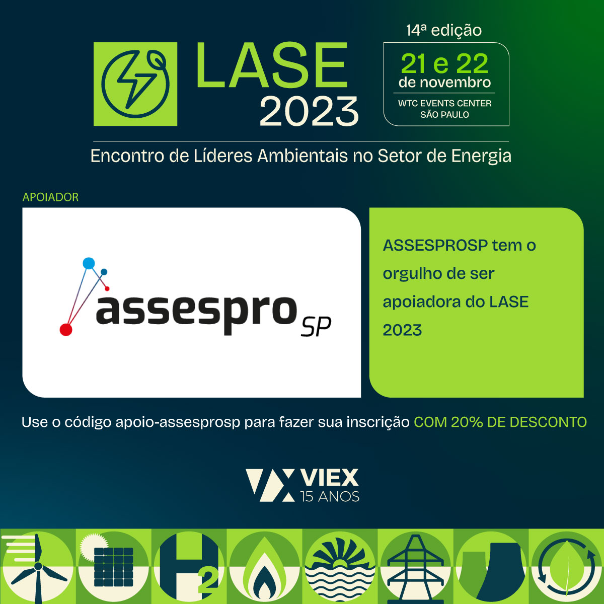 AssesproSP's tweet image. A ASSESPRO-SP apoia a 14ª edição do LASE, o maior O evento acontecerá em São Paulo. Todos os nossos convidados possuem 20% de desconto através do código: apoio-assesprosp 🎯👊
📆 21 e 22 de novembro de 2023
📍WTC Events Center, São Paulo - SP
Inscreva-se: assespro-sp.org.br/eventos/