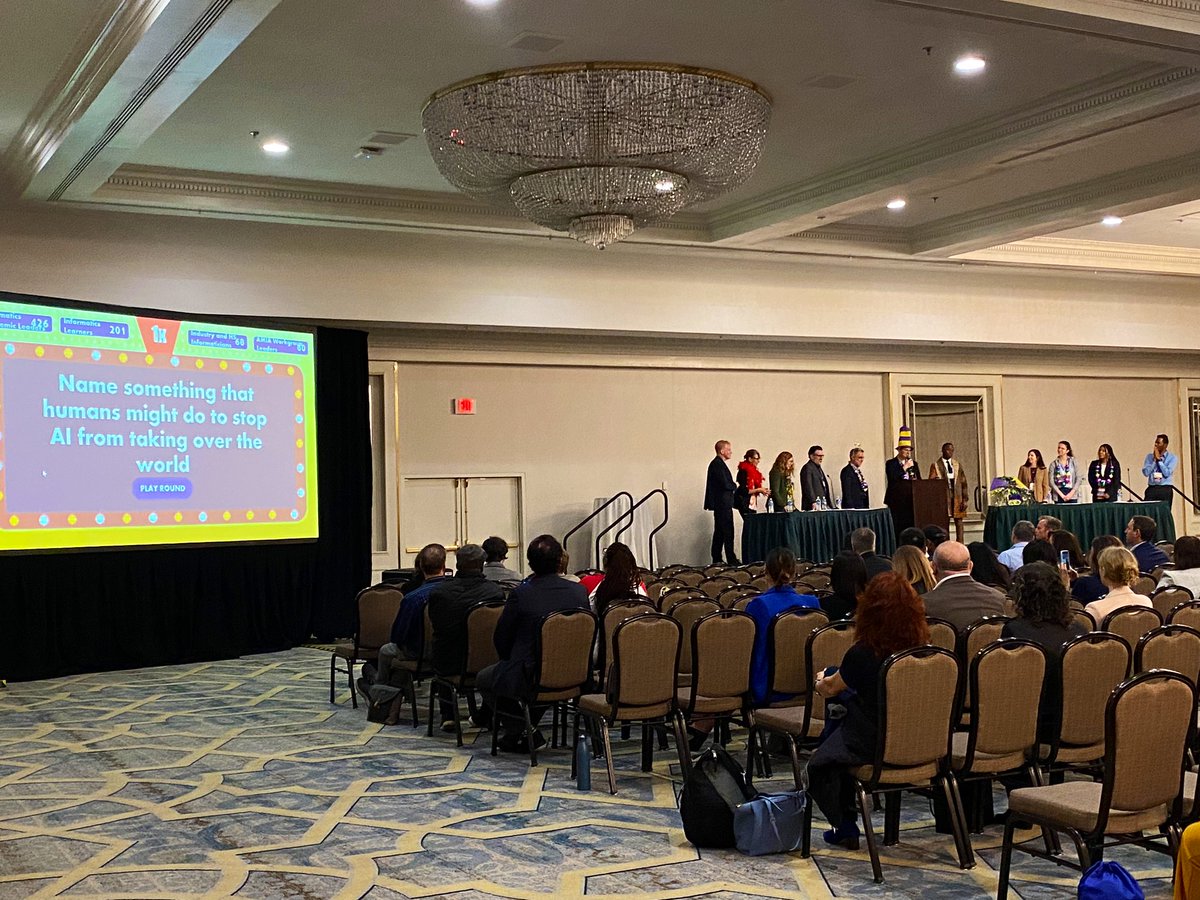 Julie Doberne MD PhD (@juliedoberne) on Twitter photo #AMIA2023 Informatics Family Feud.. some good old nerdy fun. Learners win! Hooray!
But seriously.. we should have some better canned strategies for when AI takes over the world. 🤖
<a href="/AMIAinformatics/">AMIA</a> <a href="/amiastwg/">AMIA Student WG</a> <a href="/MeltonMeaux/">GenevieveMeltonMeaux</a> <a href="/williamhersh/">billhersh.bsky.social</a> <a href="/SarahFlorig/">Sarah Florig</a> #AI #ChatGPT #AMIA2023 Informatics Family Feud.. some good old nerdy fun. Learners win! Hooray!
But seriously.. we should have some better canned strategies for when AI takes over the world. 🤖
<a href="/AMIAinformatics/">AMIA</a> <a href="/amiastwg/">AMIA Student WG</a> <a href="/MeltonMeaux/">GenevieveMeltonMeaux</a> <a href="/williamhersh/">billhersh.bsky.social</a> <a href="/SarahFlorig/">Sarah Florig</a> #AI #ChatGPT