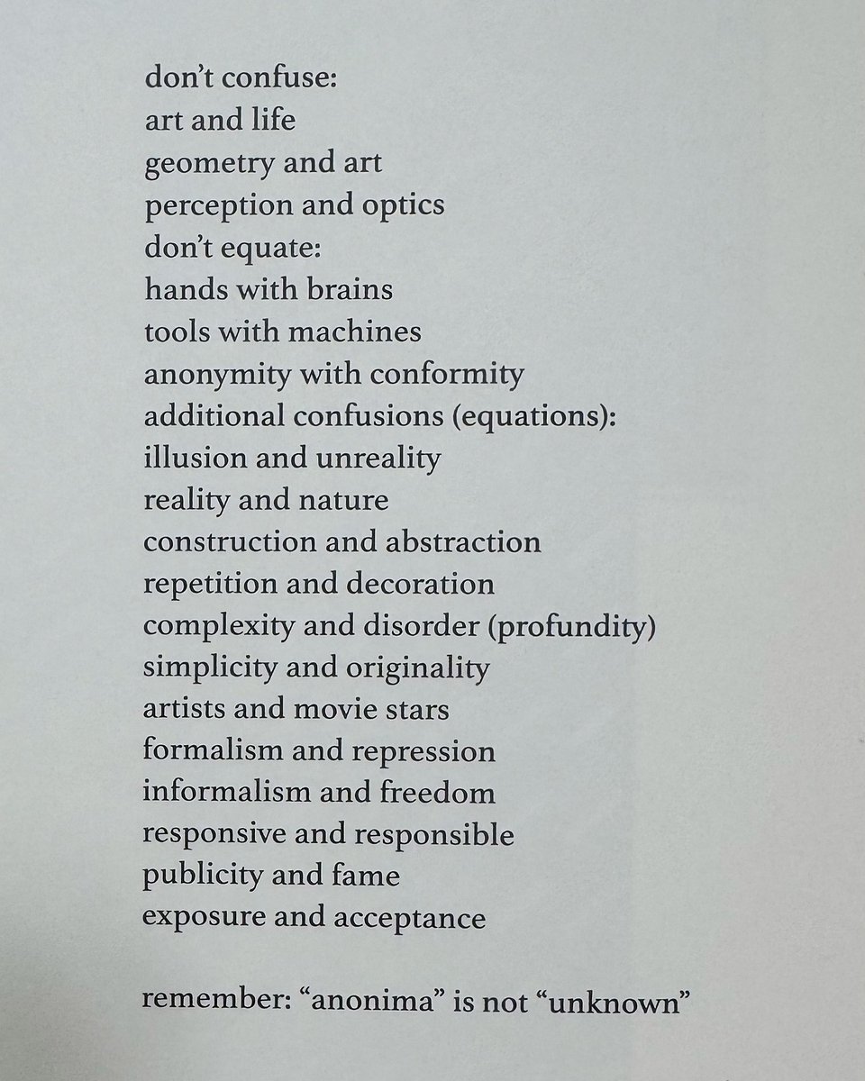 Happy Monday from me and the Anonima Group (statement originally published in January 1965 for the “ViBrAtIoNs eleven” show at Martha Jackson Gallery; reprinted in “nova tendencija 3,” 1965, and in <a href="/Rosen__/">Margit Rosen</a> ‘s “A Little-Known Story About…”, 2011)
