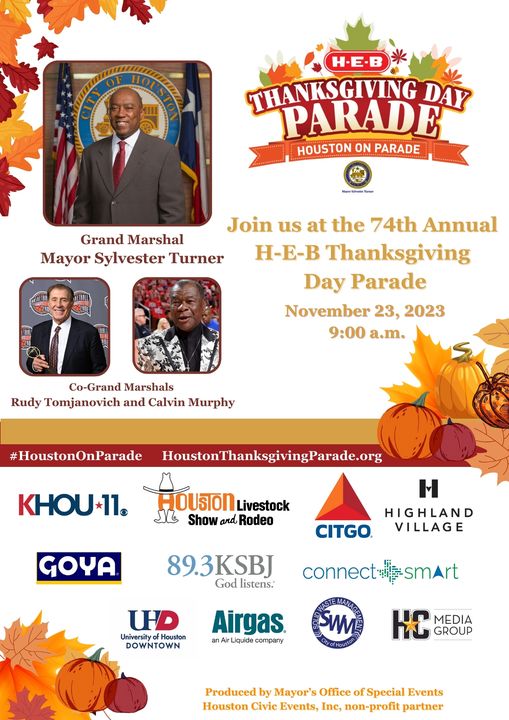 📅Mark your calendars!  Join us for the #Thanksgiving Parade, a spectacular event you won't want to miss. Mayor Turner will be leading the way as the Grand Marshal. It's a celebration you'll remember! #ThanksgivingParade #MayorTurner #GrandMarshal