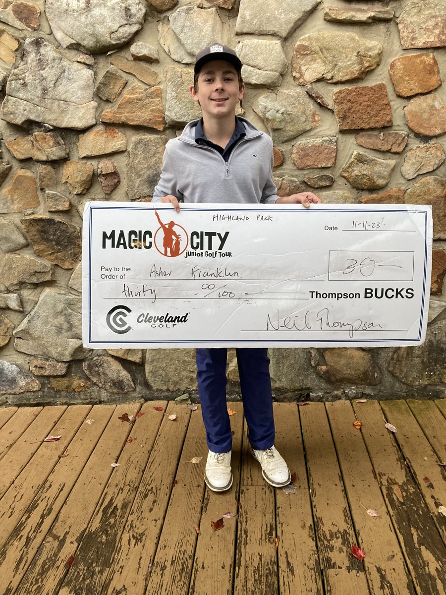 magic_golf's tweet photo. Cash took home the overall title in 12-14, as well as the top score at Highland Park. Strong playing!! Followed at Highland Park by Davis (not pictured) and Gage, with Asher next. https://t.co/Dc6tRsdefA