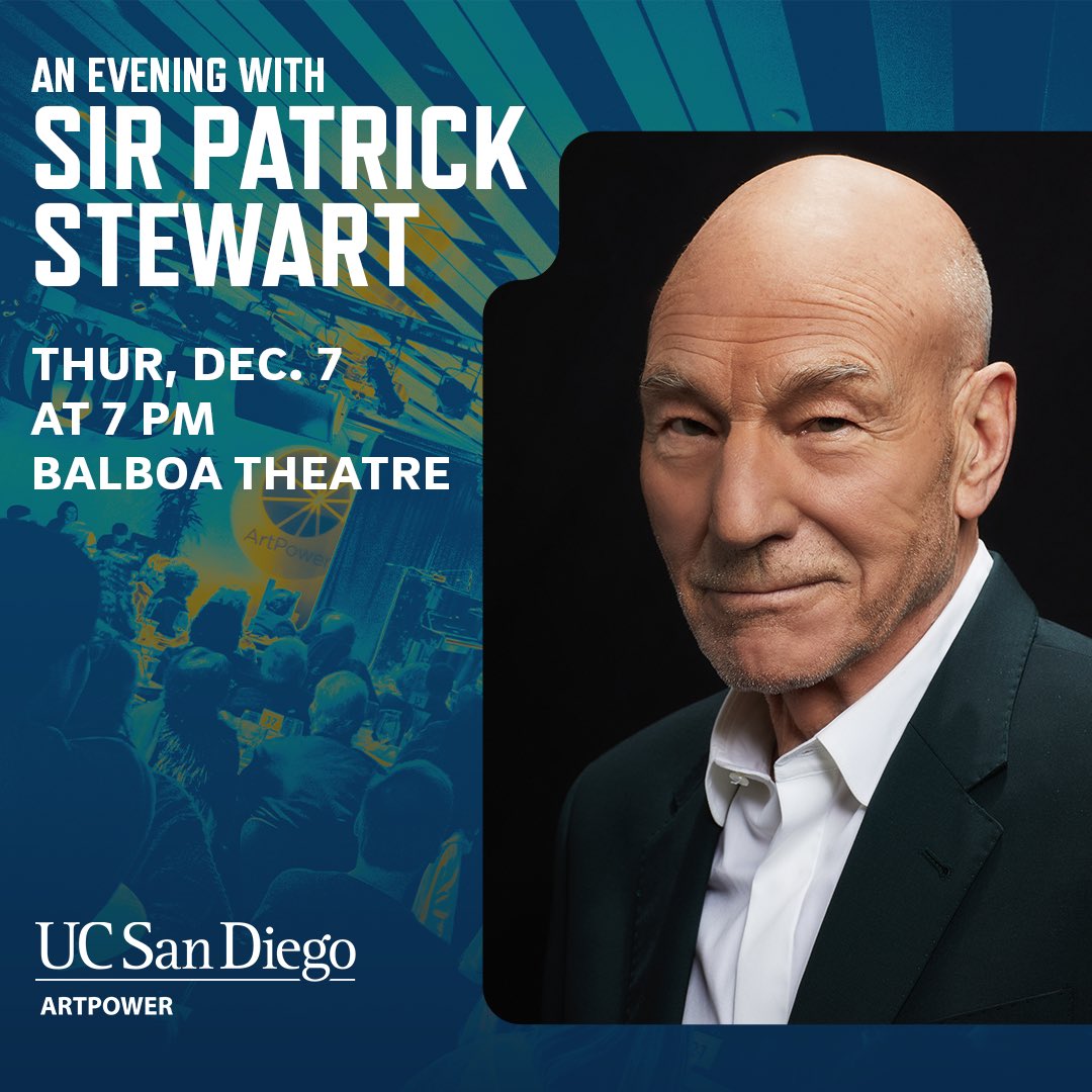 On sale now ➡️ artpower.ucsd.edu/event/patrick-…

#MakingItSo 📚