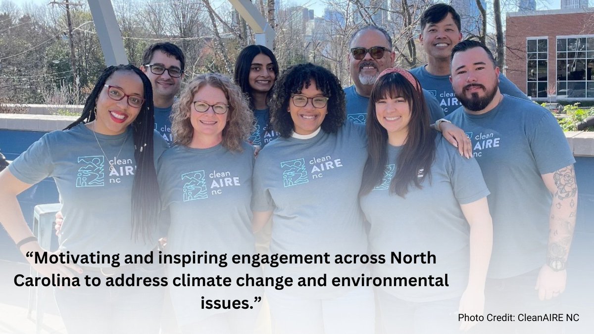 Greenlining's tweet photo. Our #GreenliningtheBlock partner, @cleanAIREnc, works to ensure clean air protection throughout North Carolina amidst climate change through advocacy, education, and research. 

They plan to enhance community education &amp; advocacy and fund green infrastructure on a broader scale. https://t.co/DBUhZ2EkvT