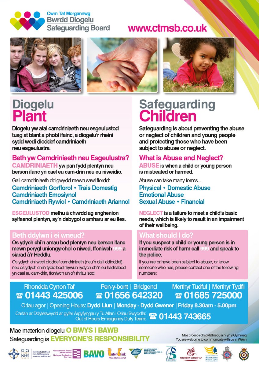 Today marks the start of Safeguarding Week 2023. 

To view the activities programme for Cwm Taf Morgannwg, click here - orlo.uk/r7FM2

#SafeguardingWales