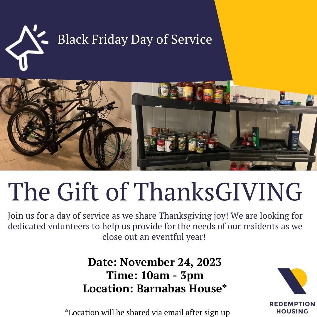 RedemptionPHL's tweet photo. Join us on Friday, Nov. 24th as we share Thanksgiving joy! We are looking for dedicated volunteers to help us provide for the needs of our residents as we close out an eventful year!  Let us know we can expect you by RSVPing at the link.

https://t.co/cDq7vFHOR0 https://t.co/r1DGKez58s