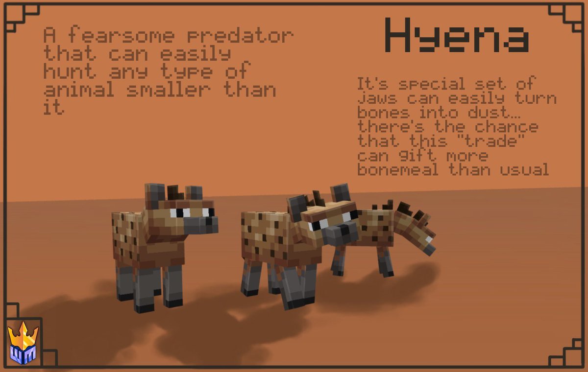 _WanMine's tweet photo. We are sorry but unfortunately we had some problems and we are unable to release the update today, we hope to do so in the next few days.

In the meantime, as an apology, we let you see the hyenas more closely and give you some more info about them: https://t.co/iPp40BPLs9