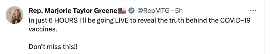 Marjorie Taylor Greene Press Office tweet media