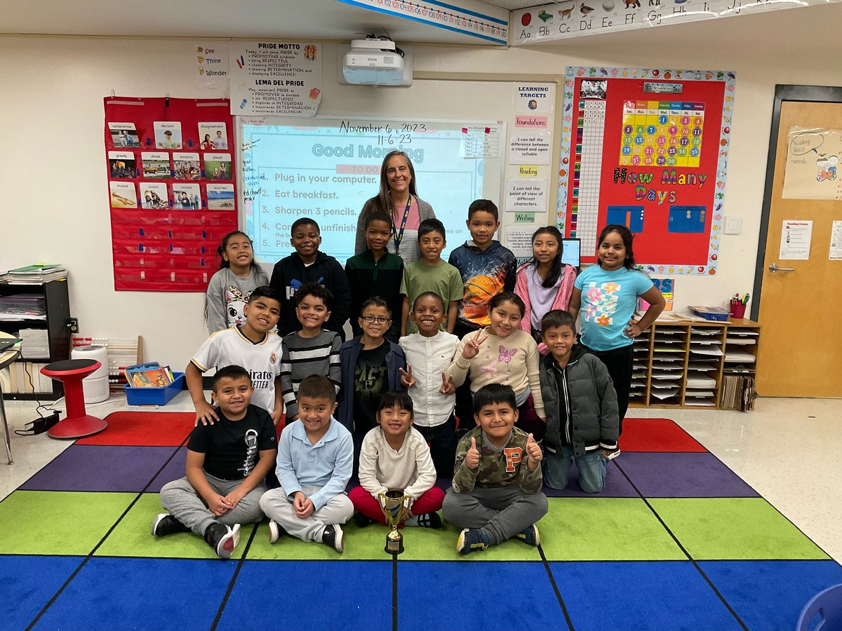 Last week we celebrated our classes with the best attendance for the 1st quarter! Congratulations to Ms. Gonzalez, Ms. Herrera, Ms. McLamb, Ms. Riddle, Ms. Banks, and Ms. Le Garrec!