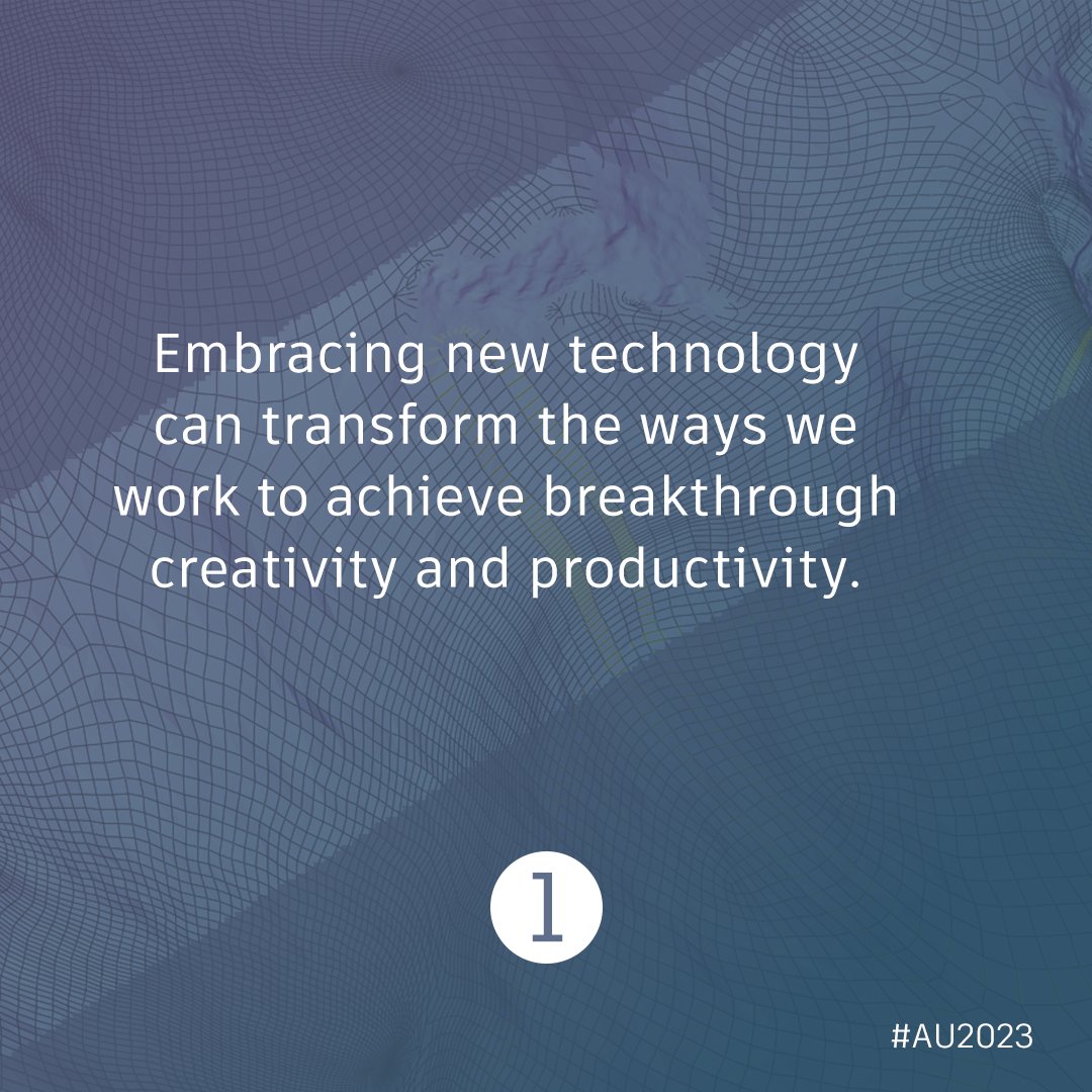 autodesku's tweet image. 💡 Here’s what we learned in General Session Day 1 at #AU2023. What did you take away? 🤔