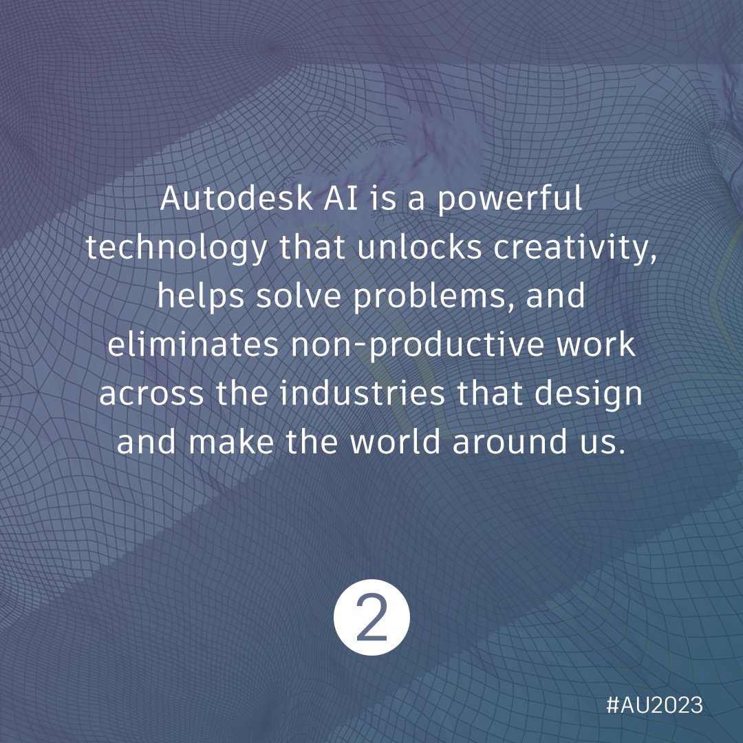 autodesku's tweet image. 💡 Here’s what we learned in General Session Day 1 at #AU2023. What did you take away? 🤔