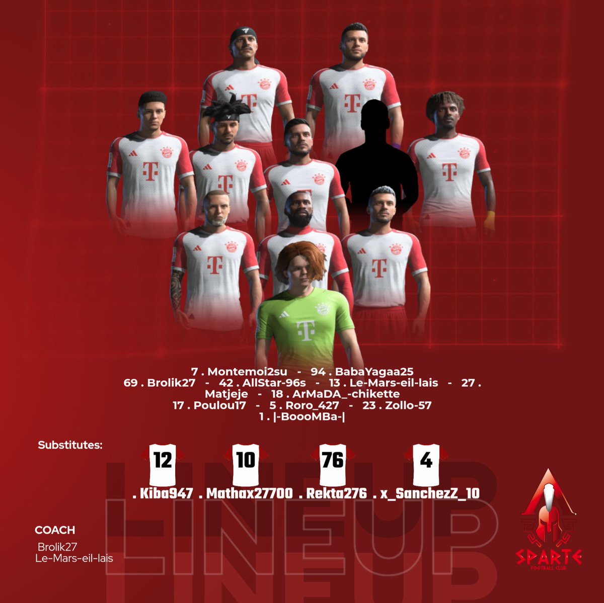 Sparte FC (@spartefc) on Twitter photo Match du soir :
21h00 🆚️ @Loud_CP_
🏟 <a href="/SwissVPG/">VPG Switzerland 🇨🇭</a> (Cup)
21h40 🆚️ <a href="/toxik_esport/">TXK ESPORT</a>
🏟 <a href="/SwissVPG/">VPG Switzerland 🇨🇭</a>
22h00 🆚️ @GM_Destinys
🏟 <a href="/SwissVPG/">VPG Switzerland 🇨🇭</a>
22h20 🆚️ <a href="/MGT_Massilia/">MGT MASSILIA</a>
🏟 <a href="/SwissVPG/">VPG Switzerland 🇨🇭</a>
Composition : Match du soir :
21h00 🆚️ @Loud_CP_
🏟 <a href="/SwissVPG/">VPG Switzerland 🇨🇭</a> (Cup)
21h40 🆚️ <a href="/toxik_esport/">TXK ESPORT</a>
🏟 <a href="/SwissVPG/">VPG Switzerland 🇨🇭</a>
22h00 🆚️ @GM_Destinys
🏟 <a href="/SwissVPG/">VPG Switzerland 🇨🇭</a>
22h20 🆚️ <a href="/MGT_Massilia/">MGT MASSILIA</a>
🏟 <a href="/SwissVPG/">VPG Switzerland 🇨🇭</a>
Composition :
