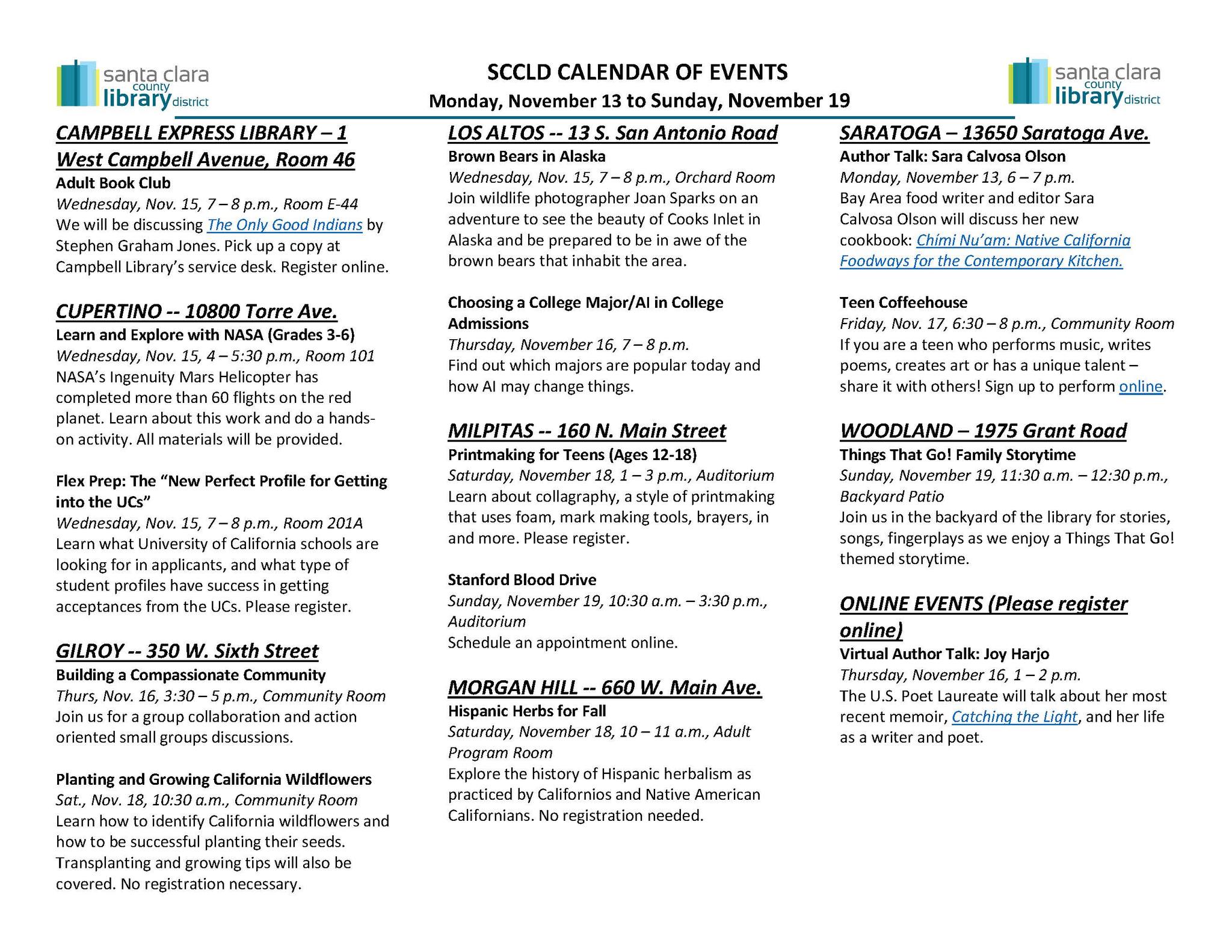 SCCLD on X: "Our libraries are packed with free programs this week. Here  are some of the highlights. Find the full calendar at  https://t.co/pjp7MPs9iZ https://t.co/a5thLQkh1v" / X