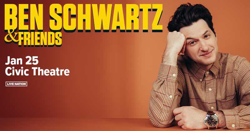 JUST ANNOUNCED: <a href="/rejectedjokes/">Ben Schwartz</a> comes to <a href="/SanDiegoCivicTh/">San Diego Civic Theatre</a> on January 25th!  Tickets on sale this Friday (11/17) at 11am.  For more info, head to ticketmaster.com/event/0A005F6A…