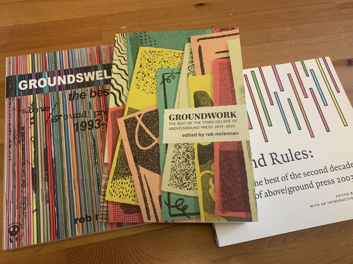 robmclennanblog's tweet image. the anthology groundwork: the best of the third decade of above/ground press 2013-2023 has officially landed! you can get one via @invisibooks (who also has copies of the second volume), or this weekend as part of the ottawa small press book fair! invisiblepublishing.com/product/ground…