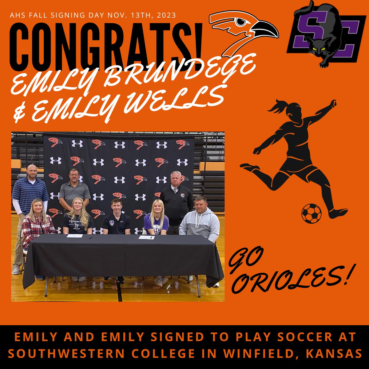 Another great signing day in the books! Congratulations Emily Brundege and Emily Wells!