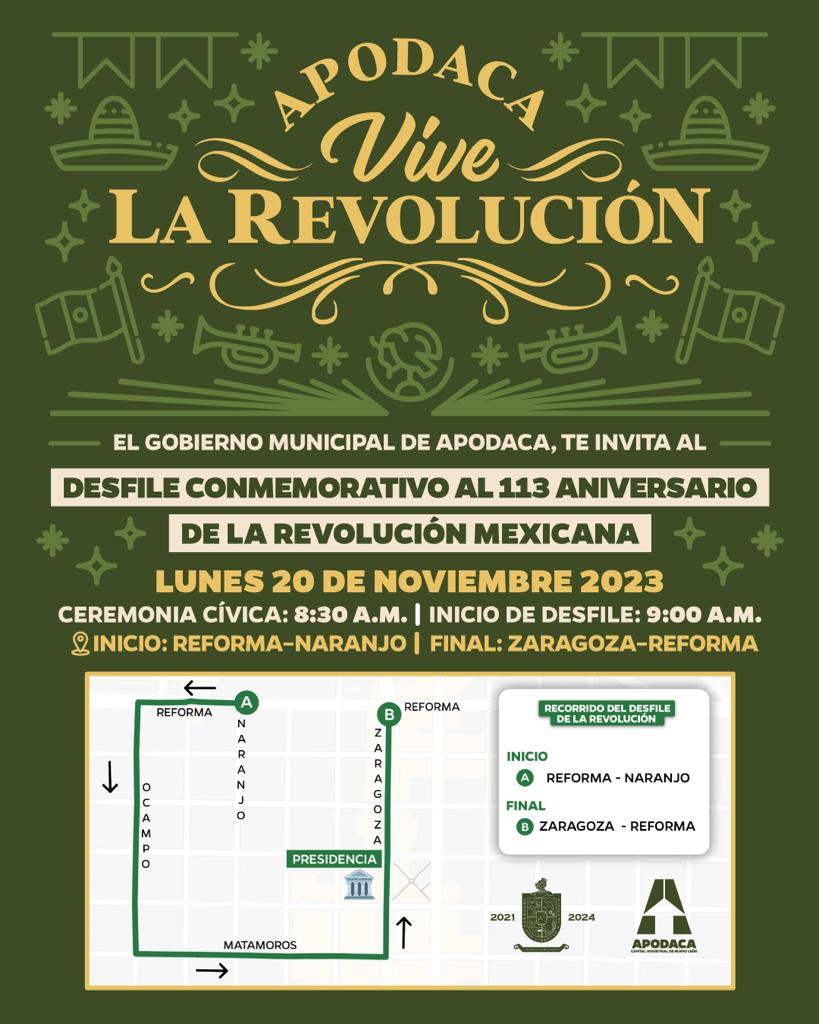 Te invitamos al Desfile conmemorativo al 113 Aniversario de la Revolución Mexicana. #AlSiguienteNivel