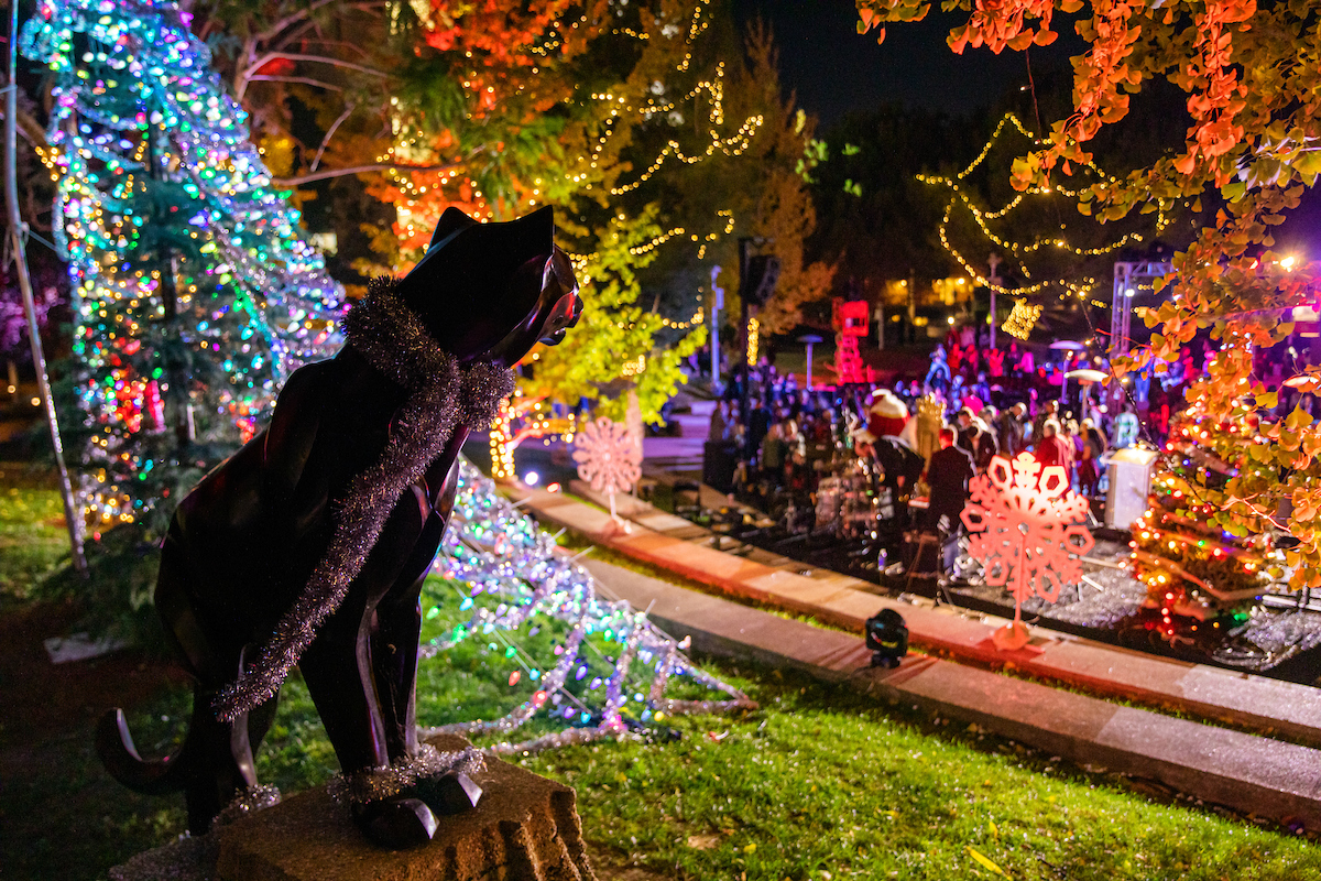 Due to rain in the forecast, we've had to reschedule the annual Winterfest & Doy's Tree Lighting to Wednesday, November 29th at 5 p.m. We hope you join us in the Piazza for this free, festive #ChapmanU family tradition! ❄️🐾