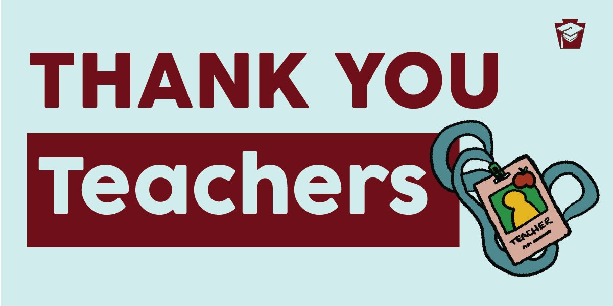 We ❤️ PA teachers. To all the amazing teachers in classrooms across our state we cannot thank you enough for all that you do. You are shaping Pennsylvania's future + ensuring every student has the freedom to chart their own course. #AmericanEducationWeek