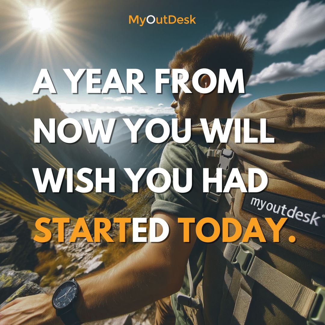 MyOutDesk's tweet photo. Don't wait a whole year to wish you had started something new. By then it might be too late. π So, what will you start this week? π€
#mondayMotivation #inspire #motivate #startnow #dontwait #justdoit #myoutdesk #b2b #business #hiking https://t.co/MF1t36huXu
