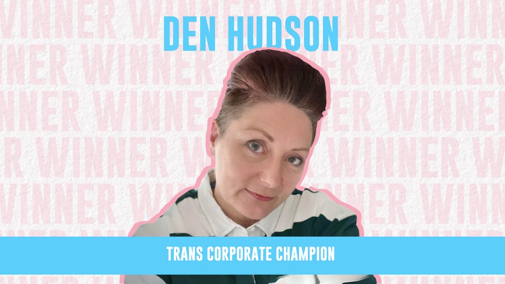 Congratulations to Den Hudson, our 2023 Trans Corporate Champion! Den is the Head of IT Services and Operations at NHS Blood and Transplant. So well deserved! 🏳️‍⚧️✨ #transinthecityawards #transinthecity