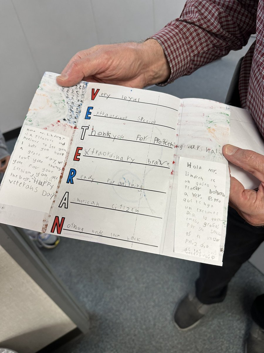 We are currently in our poetry unit. Last Friday, my students wrote an acrostic poem for Mr. Lindeen. We are so thankful for all the sacrifices he has made for our country and everything he does at <a href="/StephensES_AISD/">Stephens Elementary</a> ! 🇺🇸