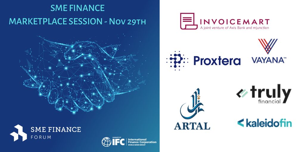 SMEFinanceForum's tweet photo. [MARKETPLACE] #SMEs are the lifeblood of most economies. Yet they have limited access to finance. 
📢 Discover SIX innovative #MSMEs #funding solutions 
🕗 Nov 29th, 8 AM EST    
👉 https://t.co/42btwWCU7r
#smefinance #SMEBanking #fintech 
🔍https://t.co/KxgXLhxWJm https://t.co/g9KYMwmEsX