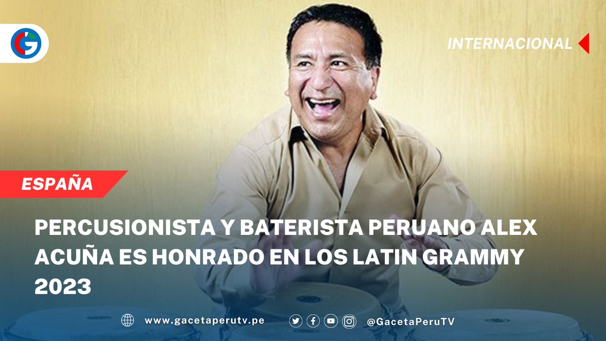 GacetaPeruTv's tweet image. En una noche llena de emoción y música, los #LatinGRAMMYs 2023 entregaron un premio al destacado percusionista peruano #AlexAcuña en reconocimiento a su invaluable contribución artística en la escena internacional, compartiendo escenario con numerosos íconos musicales.