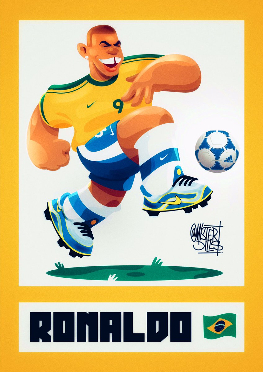 Playing with a new format for #footballicons 

Course it’s him for the first one 😂

#ronaldo #Ronaldo𓃵 #brazil #france98