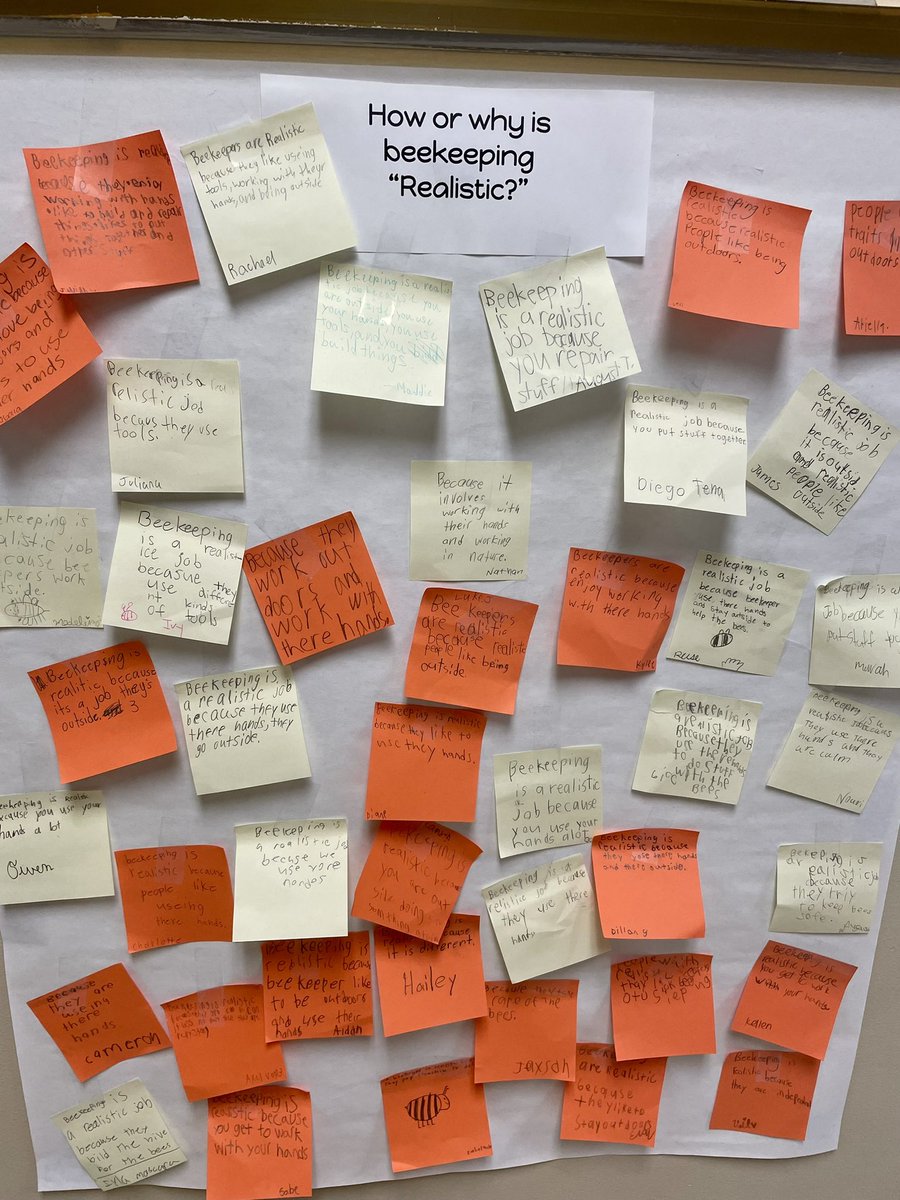PGHWorldofWork's tweet image. “How or why is beekeeping Realistic?” 3rd graduate students @Avonworthschool have been building a common language around #RIASEC &amp;amp; making connections to each theme. As students explore careers they identify major components to see if it aligns with their interests.