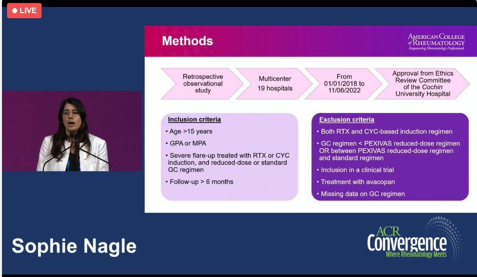 ReumaJoven (@reumajoven) on Twitter photo #ACR23
Vía <a href="/AngelCastilloDr/">Dr. Angel Castillo</a> <a href="/ColMexReuma/">ColMexReuma</a>
Sesión vasculitis
Reducción Vs Mantener dosis de GC
👉🏼PEXIVAS & Guías sugieren la reducción de los GC
👉🏼Esto podría aumentar la mortalidad en pacientes con diagnósticos de gravedad.
Necesitamos más estudios de vida real. #ACR23
Vía <a href="/AngelCastilloDr/">Dr. Angel Castillo</a> <a href="/ColMexReuma/">ColMexReuma</a>
Sesión vasculitis
Reducción Vs Mantener dosis de GC
👉🏼PEXIVAS & Guías sugieren la reducción de los GC
👉🏼Esto podría aumentar la mortalidad en pacientes con diagnósticos de gravedad.
Necesitamos más estudios de vida real.
