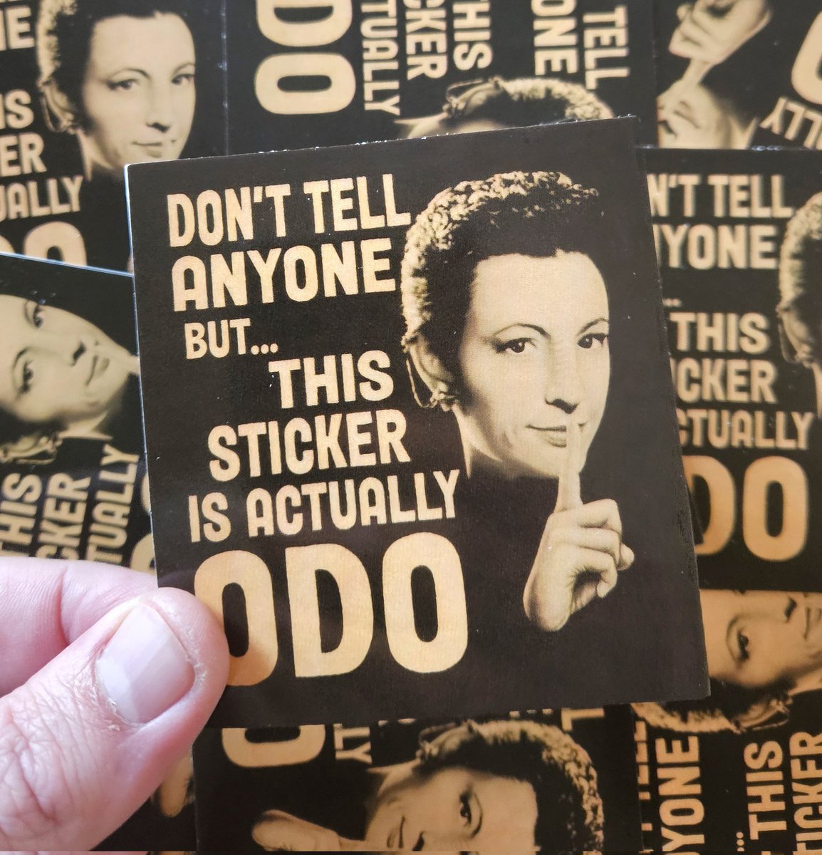 Odo stickers are here! 3.5'x3.25' UV resistant, waterproof, dishwasher safe, and *probably* won't turn into a liquid every sixteen hours. Pick one up at willburrows.art/shop