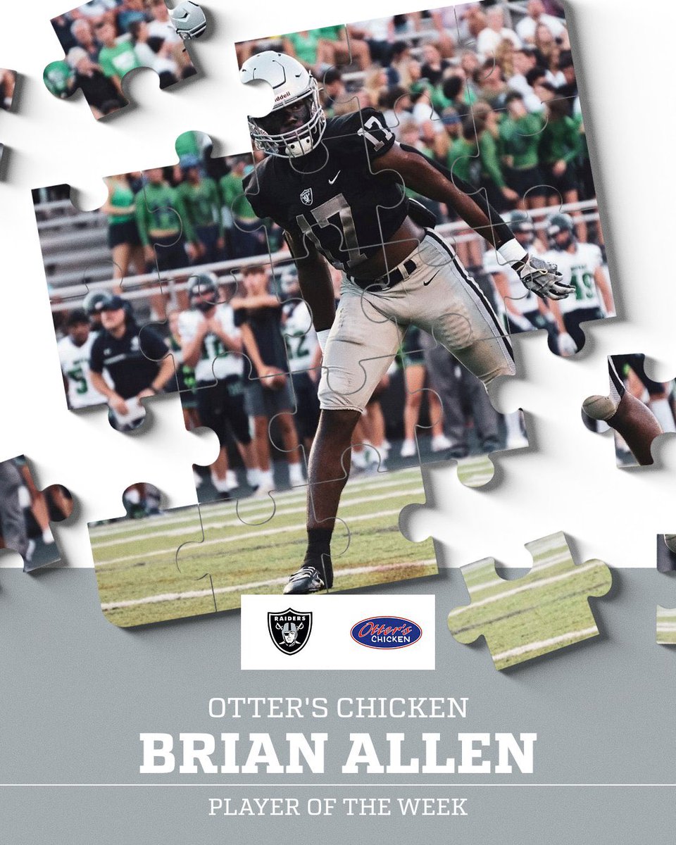 Congrats to @Ba17en for being named the @otterschicken Player of the Week. Brian's stellar performance in Friday's playoff football game with 6 receptions for 124 yards deserves all the applause. 👏 We are so proud of all your hard work, enjoy your FREE meal at Otter’s Chicken!