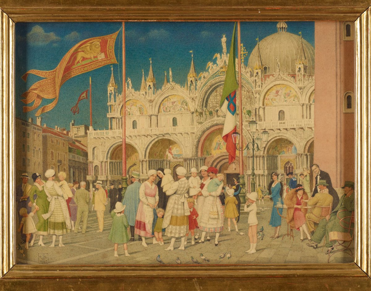 BMAGimages's tweet image. The Lion of St Mark, Venice by Joseph Southall, 1932.
A lovely new addition to @BM_AG&apos;s online image resource!
#CreativeCommons #OpenGLAM