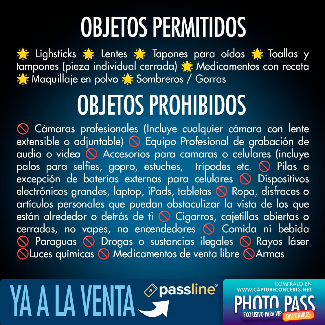 Estamos ya a muy pocos días de este esperado concierto. Y sabemos que hay algunas dudas, aquí te compartimos la respuesta a unas.
No esperes más para asegurar tu lugar en el concierto de DAOKO.
Boletos: bit.ly/DaokoCDMX
Photo Pass en Linea: captureconcerts.net/event.../daoko…