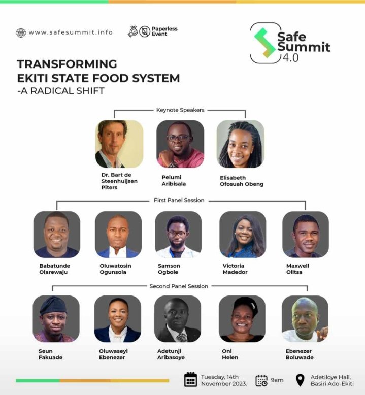 <a href="/IFDCGlobal/">IFDC</a> <a href="/HortiNigeria/">HortiNigeria Program</a> <a href="/NLinNigeria/">Netherlands 🇳🇱 in Nigeria 🇳🇬</a> I'm pleased to be representing <a href="/IFDCGlobal/">IFDC</a> Nigeria Office at  Speak Agriculture for the Future Economy (SAFE) Summit by <a href="/RAFInitiative/">Raiseafarmerinitiative</a>.

Looking forward to an engaging panel session &amp; breakout to discuss the way forward for sustainable agri-food systems &amp; markets in Ekiti State.