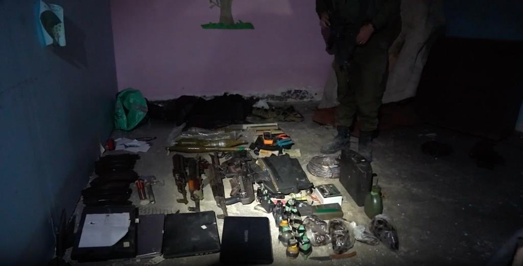 AvivaKlompas's tweet image. The IDF released a video showing the terror operation Hamas ran under Gaza&apos;s Rantisi Hospital for Children. 

The IDF found grenades, suicide vests, and RPGS. There is a motorcycle used by Hamas terrorists to kidnap hostages. 

They found a chair with rope, presumably used to tie…