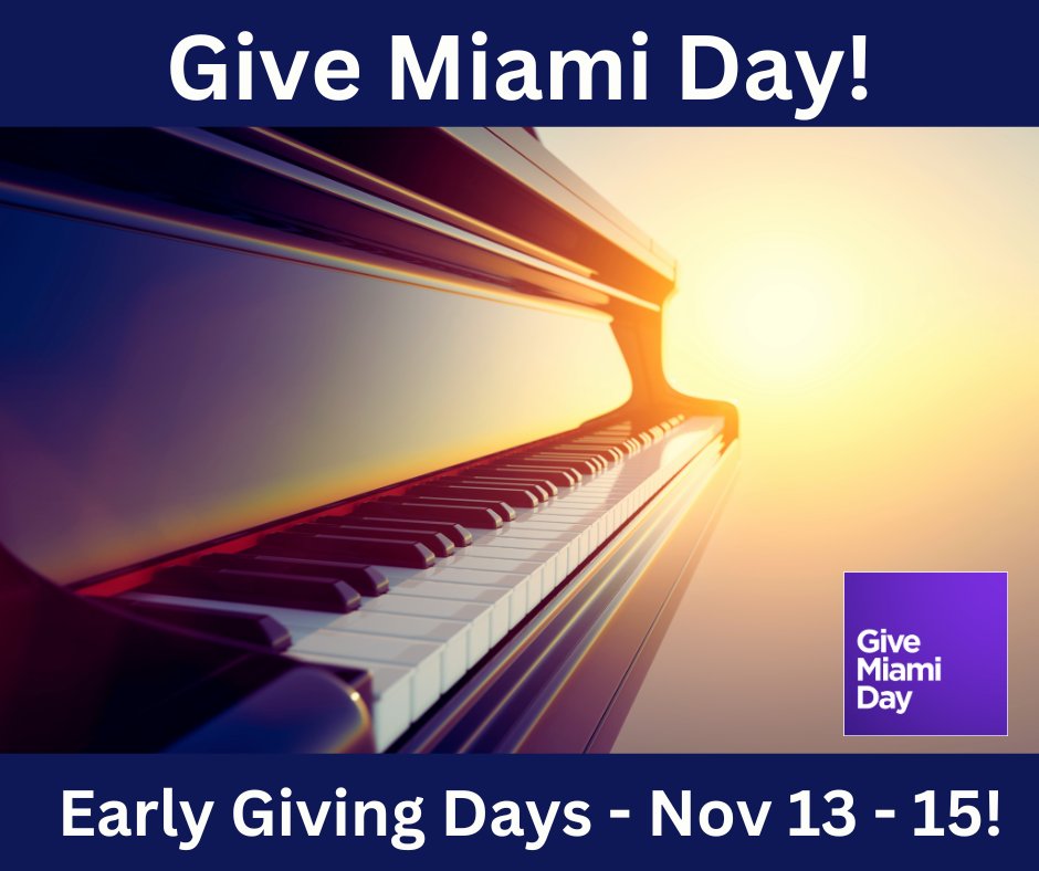 Early Giving Days start TODAY! Join us in our mission to support the arts by contributing to the #chopinmiami. Donations of at least $25 will help us reach our goal of welcoming 500 NEW Chopin Friends before the 2025 National Chopin Piano Competition!   bit.ly/47ovJ3U